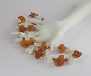 Bernstein / Perlen Kette