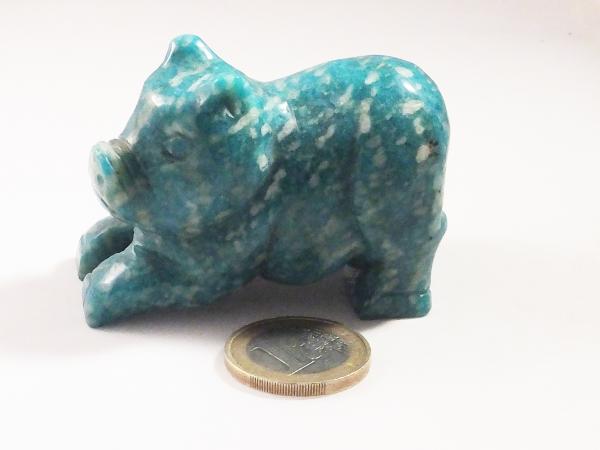 Feng Shui Schwein Amazonit 6cm
