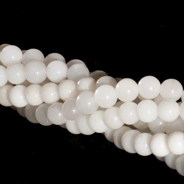 Schneequarz Kettenstrang 8 mm / 40 cm