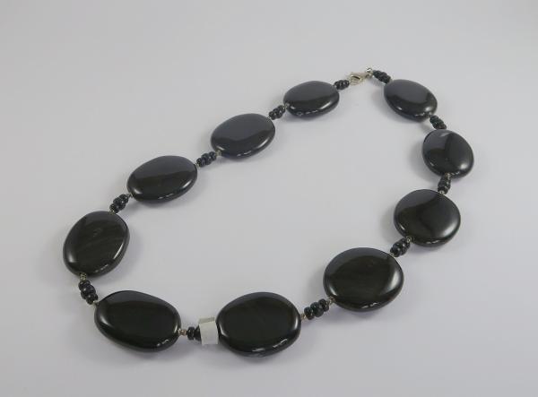 Obsidian Schörl Kette